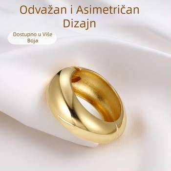Yunshang zlatna narukvica — odvažan asimetričan dizajn za žensku zapadnjačku modu