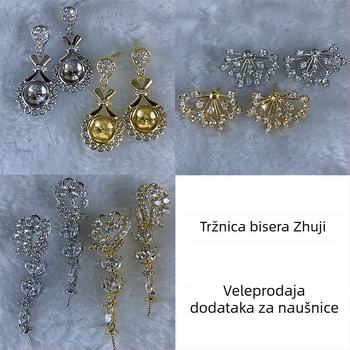 Naušnice s perlama, 18K pozlaćene, trajna boja