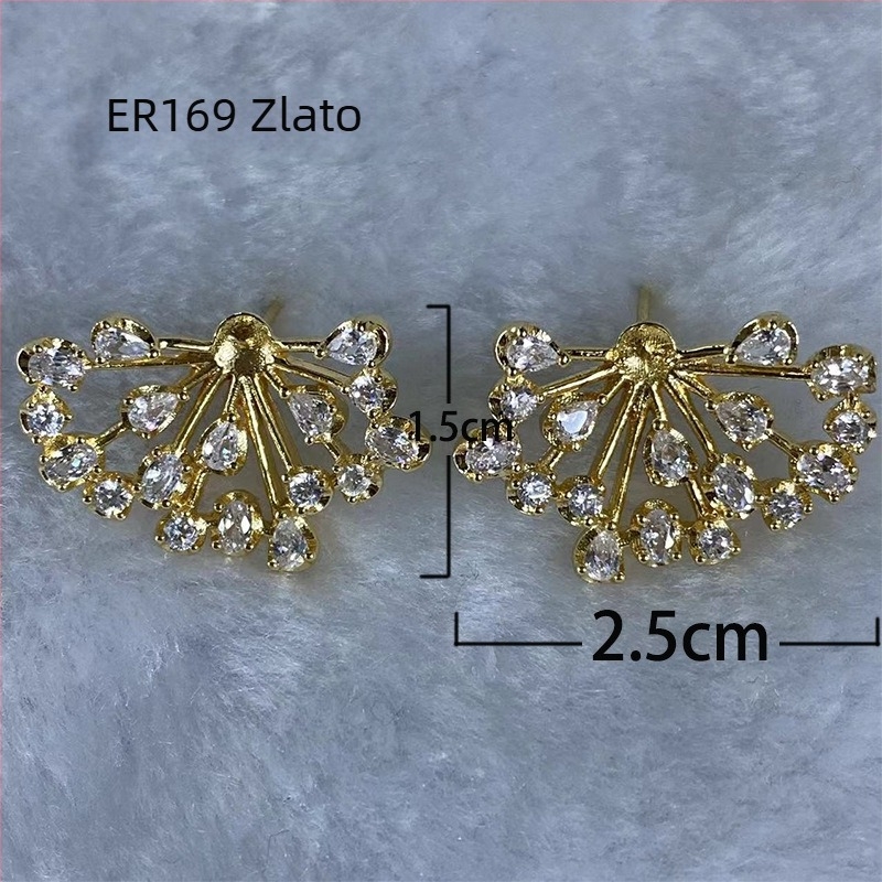 Naušnice s perlama, 18K pozlaćene, trajna boja