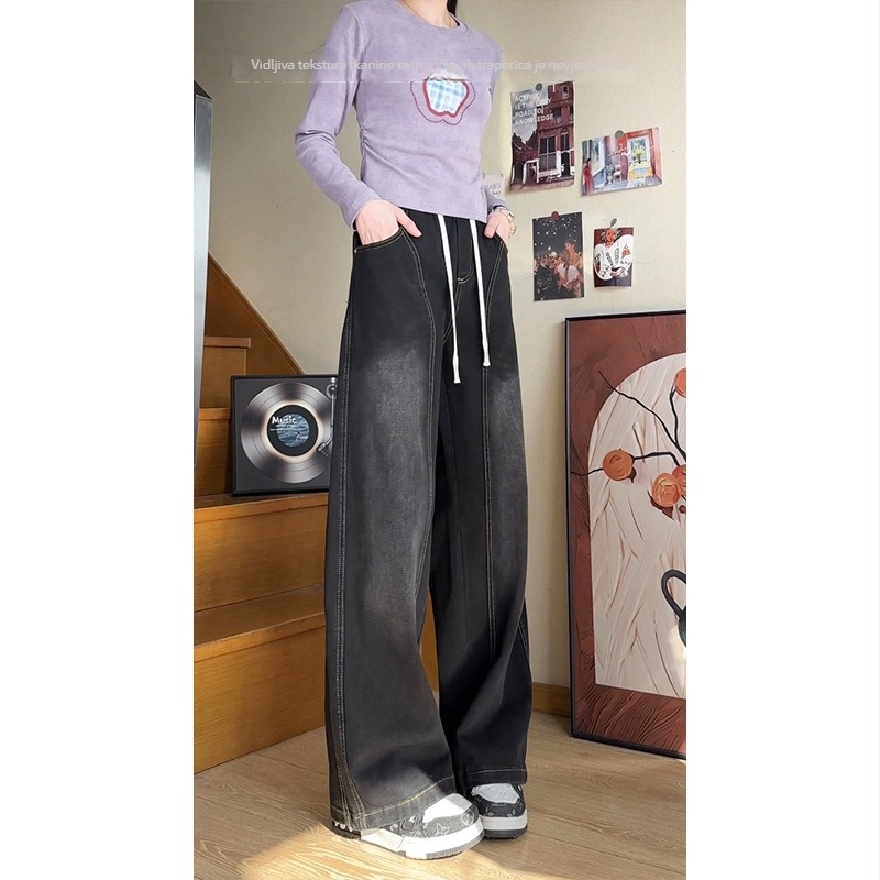 Traperice od denima, proljeće 2026, retro High Street stil, slobodan ravni kroj, unisex casual hlače