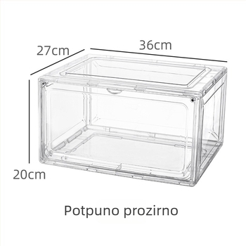 Prozirna kutija za cipele AJ s akrilnim bočnim vratima, veliki ormar za tenisice, magnetsko skladište otporno na prašinu