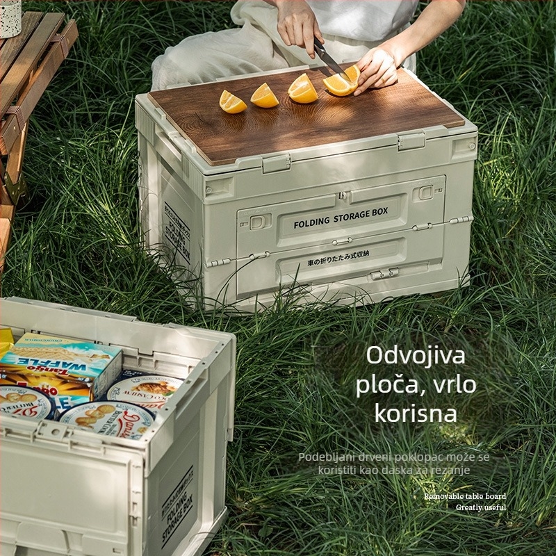 Prilagođena vanjska sklopiva kutija za pohranu s bočnim otvaranjem i tiskanim logotipom, za stražnji prostor kamp vozila