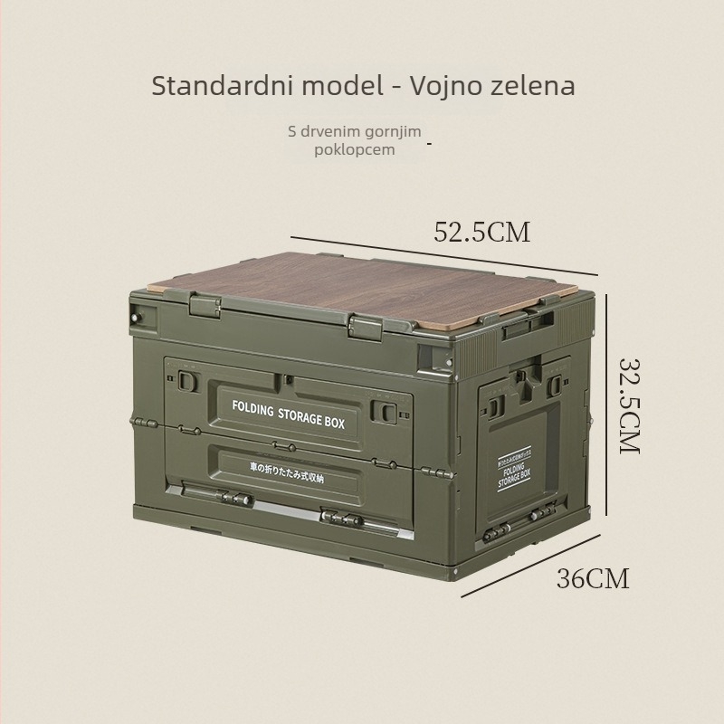 Prilagođena vanjska sklopiva kutija za pohranu s bočnim otvaranjem i tiskanim logotipom, za stražnji prostor kamp vozila