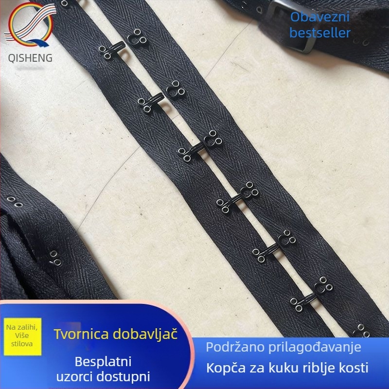 Odjeća dodaci: kopče, trakice od tkanine, pamuk trak s herringbone uzorkom, valovita kopča, užad kopča, kopča za grudnjak