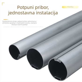 Pribor za sjenila i baldahin, tračnica za rolo zavjese s okruglom cijevi, mekana prozirna zavjesa, električna tračnica za zavjese, okrugla cijev za rolo zavjese