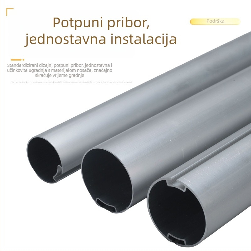 Pribor za sjenila i baldahin, tračnica za rolo zavjese s okruglom cijevi, mekana prozirna zavjesa, električna tračnica za zavjese, okrugla cijev za rolo zavjese