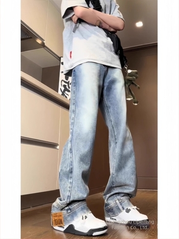Muške traperice ravnog kroja, Reverse-Wear, 190 cm visok, ekstra dugo, američki high street vibe