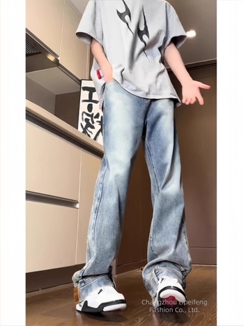 Muške traperice ravnog kroja, Reverse-Wear, 190 cm visok, ekstra dugo, američki high street vibe