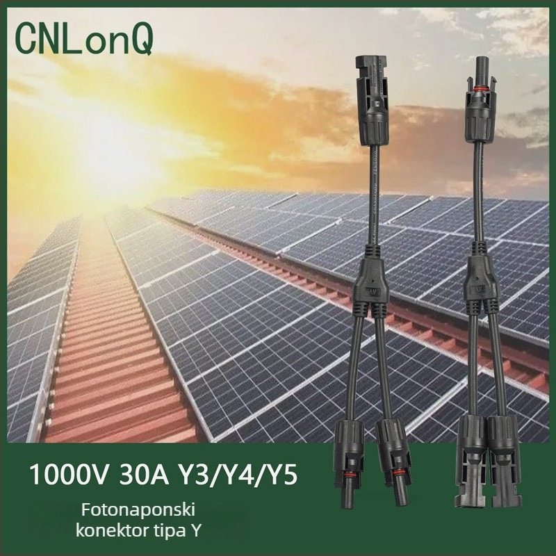 CNLonQcom mc4-Y solarni modul vanjski IP67 vodootporan fotonaponski konektor DC1000V 30A