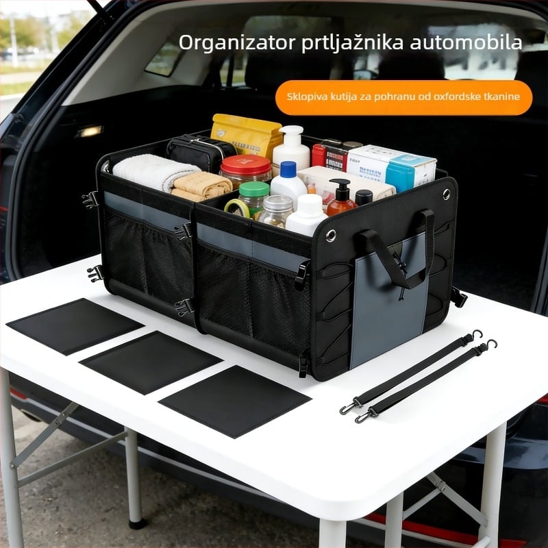 Kutija za skladištenje u prtljažniku automobila, organizator stražnjeg odjeljka, praktičan skup auto-dodataka