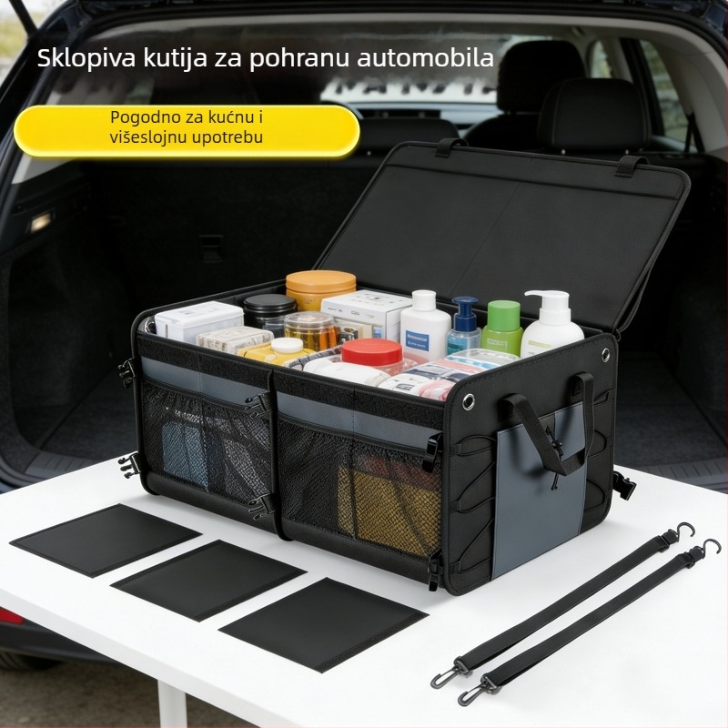 Kutija za skladištenje u prtljažniku automobila, organizator stražnjeg odjeljka, praktičan skup auto-dodataka
