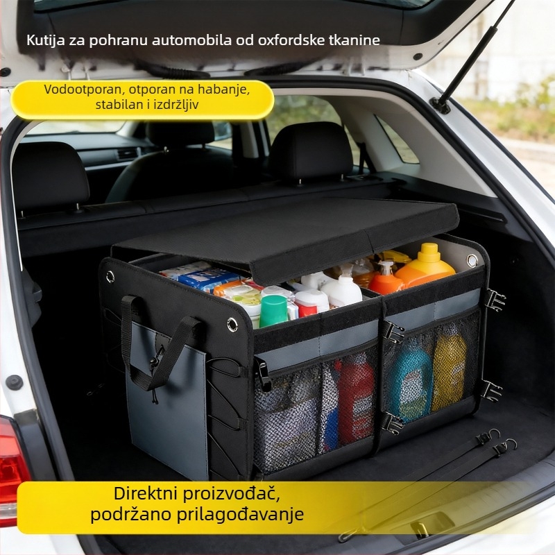 Kutija za skladištenje u prtljažniku automobila, organizator stražnjeg odjeljka, praktičan skup auto-dodataka