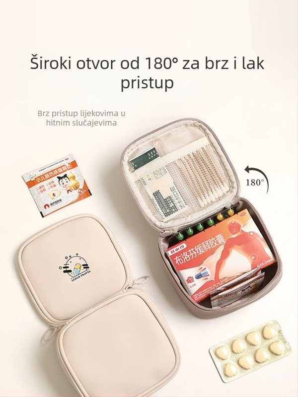 Prijenosni putni medicinski komplet, torba za lijekove s velikim kapacitetom, vanjski komplet za hitne medicinske potrebe