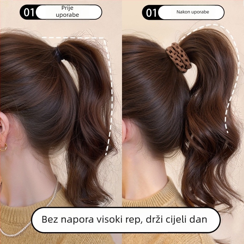 Debeli, izdržljivi gumeni za kosu za žene, visoke elastičnosti, model 2026, pogodna za visoku repu i dodatak za kosu