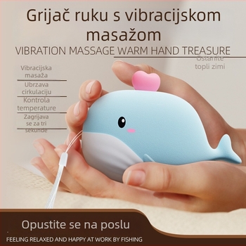 Novi 2-u-1 USB prijenosni grijač za ruke s masažom i zagrijavanjem