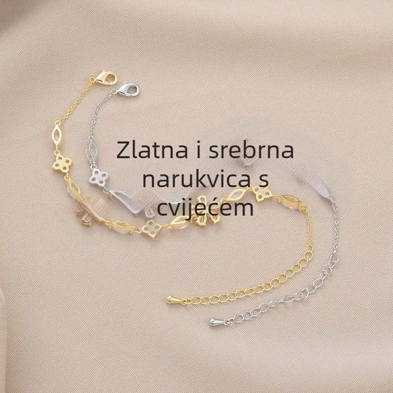 Elegantni narukvica s ružičastim trešnjinim cvjetovima, nježan i svjež stil, ženski nakit.