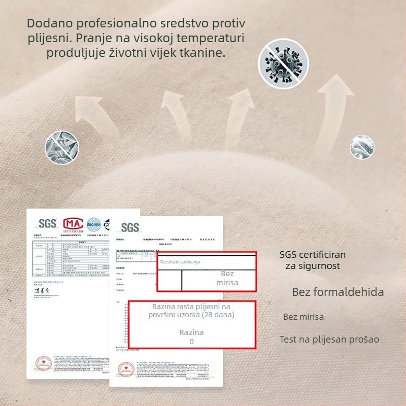 Koš za pohranu od slub pamuka, bez mirisa, velika kapaciteta, sklopivi metalni okvir za odjeću