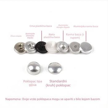 Aluminijski prekrivni gumbi za DIY – dodaci za kosu, torbe i odjeću