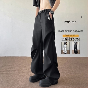 Muške dugačke hlače za visoke muškarce, 190 cm, blago prošireni kroj, padajući dojam, otporne na nabor, udobne, univerzalne, novi model