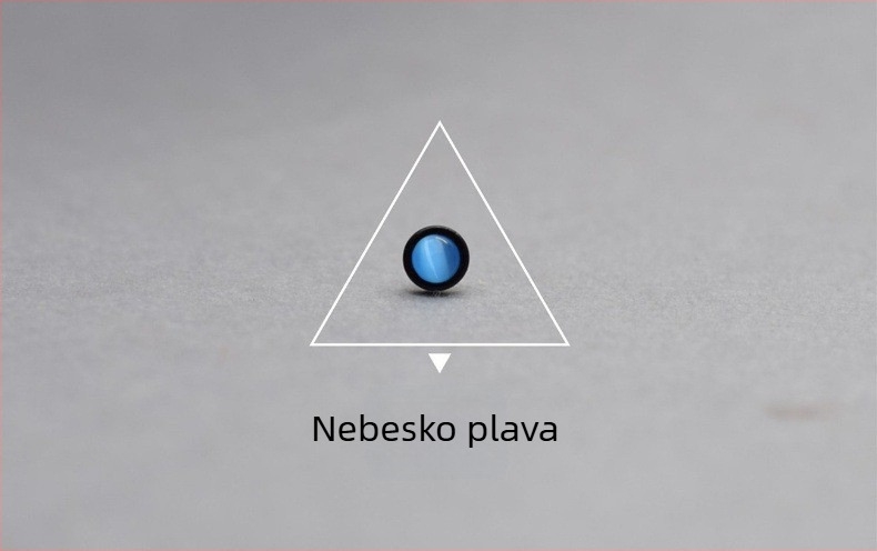 Naušnice s mačjim okom, postriebrene, ručna izrada, crne kružne naušnice, unisex, svestrane