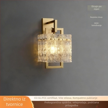 Stenska lampa s vodnim valovima, postmoderna luksuzna rasvjeta, za stubište, hodnik, dnevni boravak i spavaću sobu