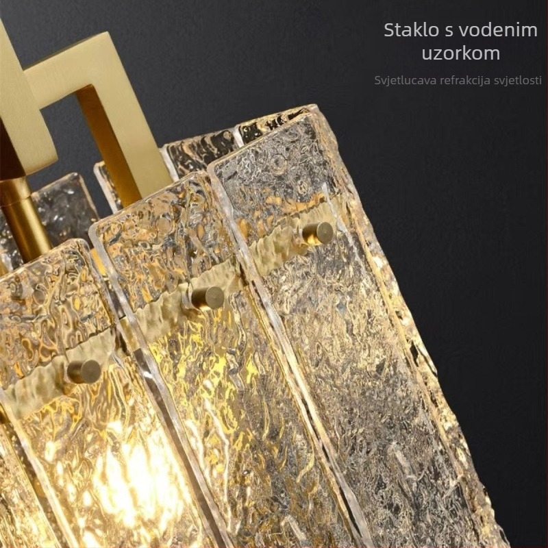 Stenska lampa s vodnim valovima, postmoderna luksuzna rasvjeta, za stubište, hodnik, dnevni boravak i spavaću sobu