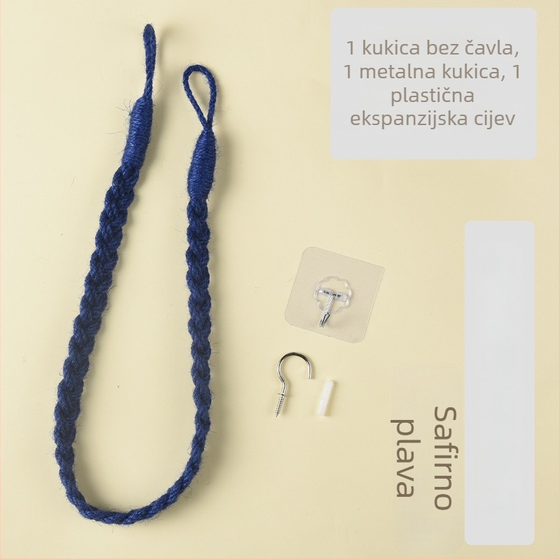 Ručne upleteni konopni kaiševi za zavjese, dekorativni dodaci za zavjese, suptilan kućni dekor