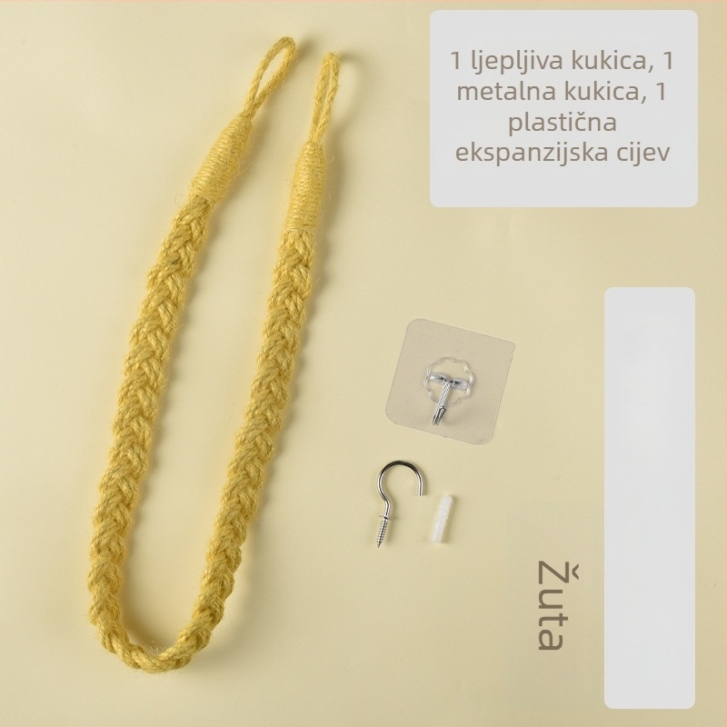 Ručne upleteni konopni kaiševi za zavjese, dekorativni dodaci za zavjese, suptilan kućni dekor