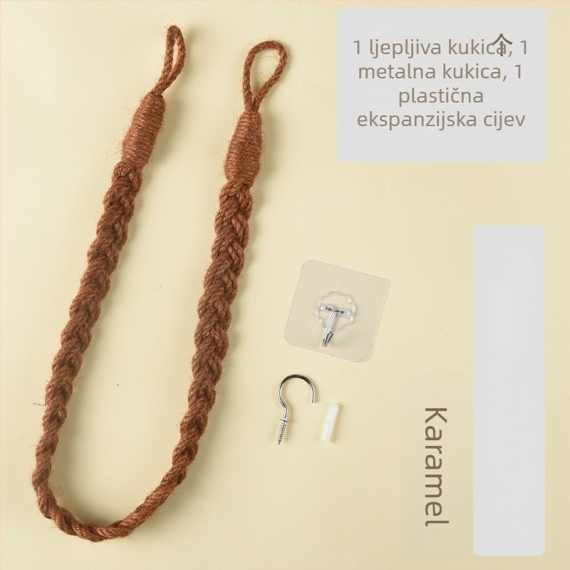 Ručne upleteni konopni kaiševi za zavjese, dekorativni dodaci za zavjese, suptilan kućni dekor