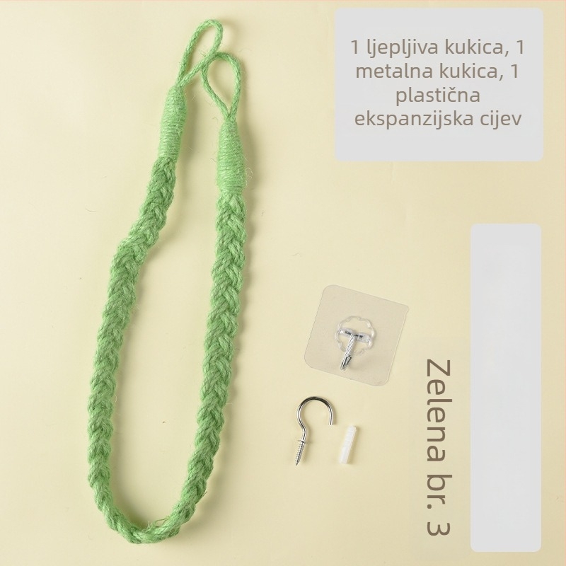 Ručne upleteni konopni kaiševi za zavjese, dekorativni dodaci za zavjese, suptilan kućni dekor