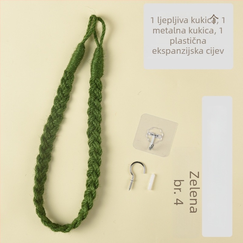 Ručne upleteni konopni kaiševi za zavjese, dekorativni dodaci za zavjese, suptilan kućni dekor