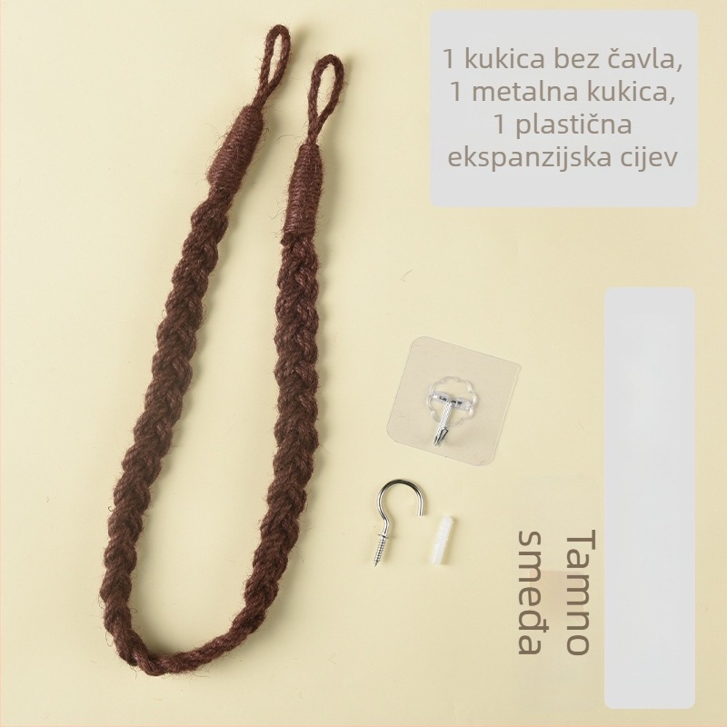 Ručne upleteni konopni kaiševi za zavjese, dekorativni dodaci za zavjese, suptilan kućni dekor