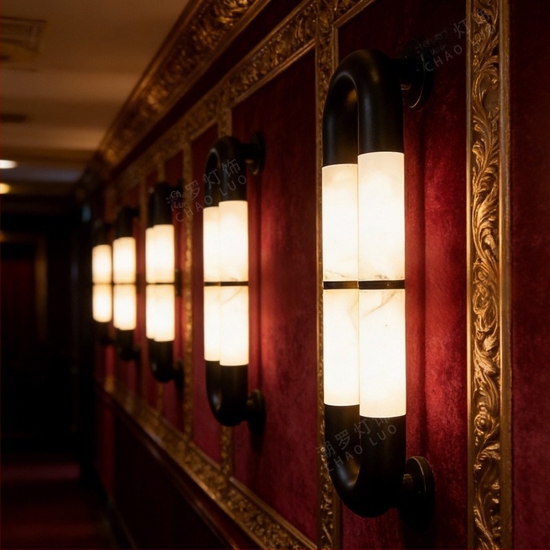 Zidna lampa od mramora s LED-om, u francuskom stilu, za hotelske hodnike, foyer i dnevni boravak