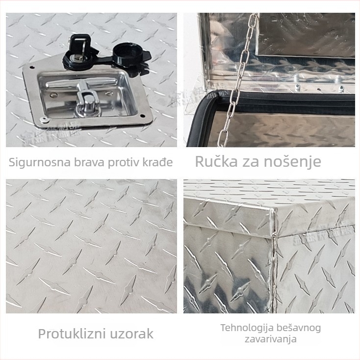 Aluminijska kutija za alat od aluminijske legure, kutija za pohranu za održavanje strojeva, kutija za pohranu za pickup
