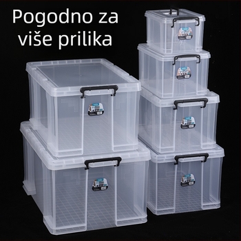 Plastična kutija za pohranu s poklopcem, automobilni organizator, prijenosna kutija za odjeću