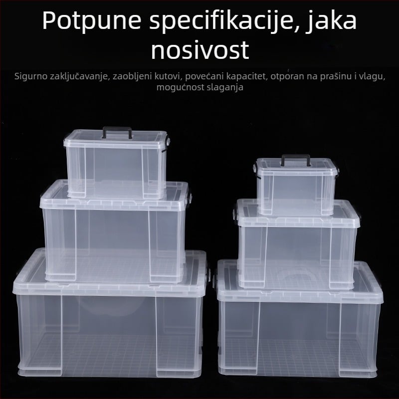 Plastična kutija za pohranu s poklopcem, automobilni organizator, prijenosna kutija za odjeću