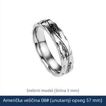 Yu Ren muški prsten od titan čelika – zmajev stil, dizajnom usmjeren, nišni trendovski prsten, personaliziran za kažiprst ili mali prst, boja ne blijedi