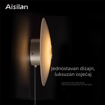 LED zidna svjetiljka za spavaću sobu – luksuzna, kreativna viseća svjetiljka s povlačnim prstenom, moderni minimalistički dizajn