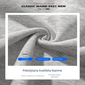 Muške lagane hlače za proljeće i jesen, tanke tkanine, straight kroj, korejski stil, širokog kroja, drapirane, svakodnevne sportske hlače.