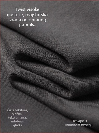 Muške pamučne hlače s drapiranim ravnim krojem, casual za jesen-zimu, duge hlače