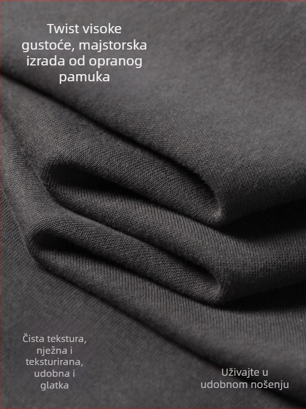 Muške pamučne hlače s drapiranim ravnim krojem, casual za jesen-zimu, duge hlače