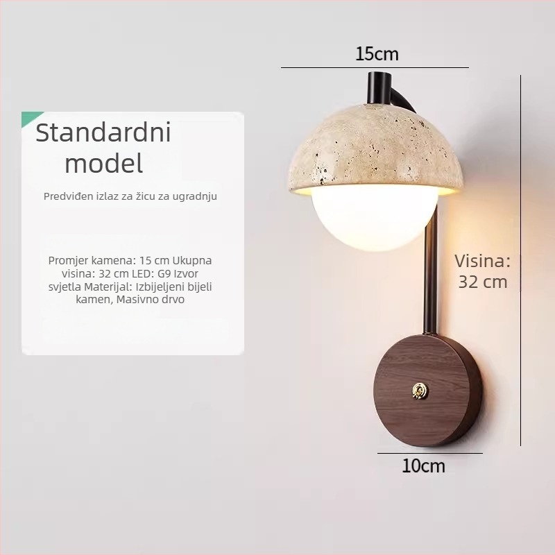 Stenska lampa u japanskom stilu Wabi-Sabi, napajanje baterijama, za spavaću sobu i hodnik, retro LED dizajn