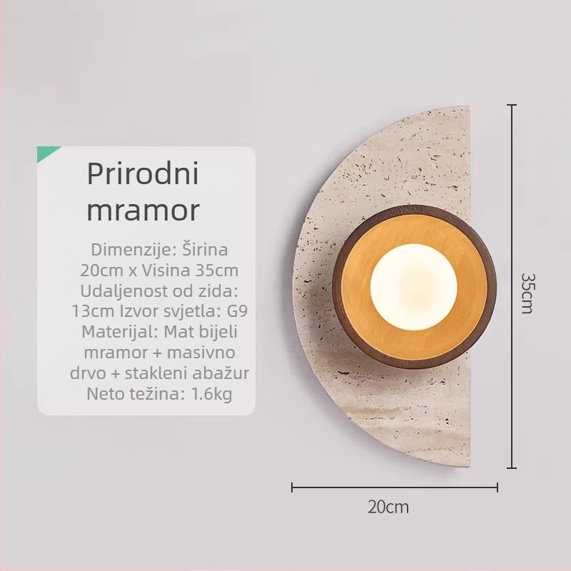 Vintage zidna lampa za spavaću sobu, inspirirana dinastijom Song, retro geometrijski dizajn