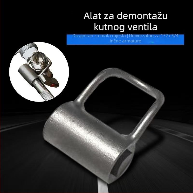 Nova kompaktna kutna ključa ventila za uske prostore – demontaža i montaža kupaonskog ventila – univerzalni ručni alat s četiri do šest točaka