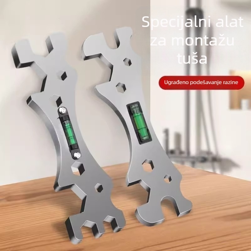 Premium montaža tuša: višenamjenski kupaonski ključ za miješanje i razinu tuša