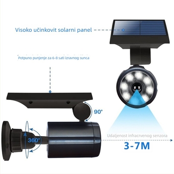 Nova solarna vanjska dvorišna viseća svjetiljka s dizajnom kamere i IR senzorom pokreta za kućnu upotrebu