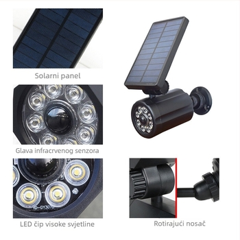 Nova solarna vanjska dvorišna viseća svjetiljka s dizajnom kamere i IR senzorom pokreta za kućnu upotrebu