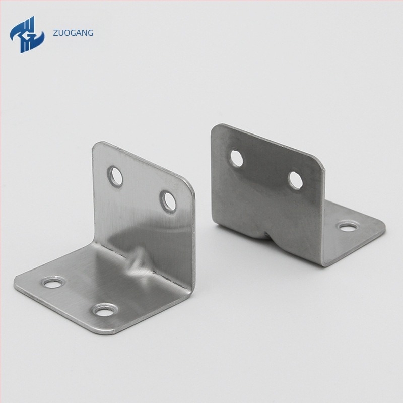 Left Steel L-oblik spoj za noge stola i stolice, od nehrđajućeg čelika, 1,5 mm debljine, model 383015