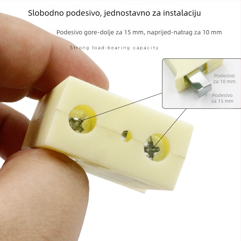 Prilagodljiv držač za viseće ormare – plastični fiksni pribor i kutni spoj za ormare