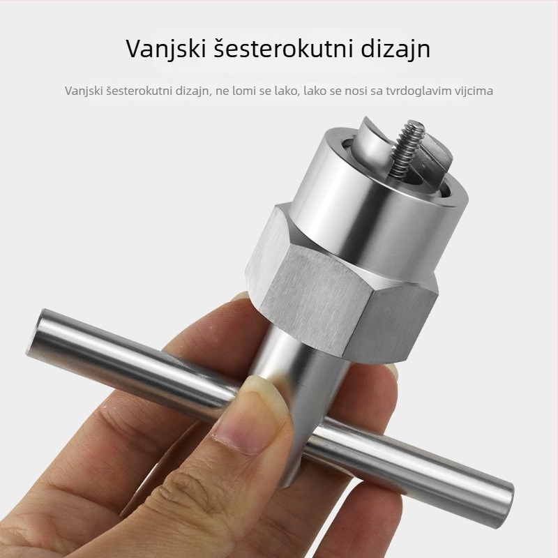 Aluminijski ključ za slavinu u kupaonici, izvlaživač kartridža, alat za vađenje klipa